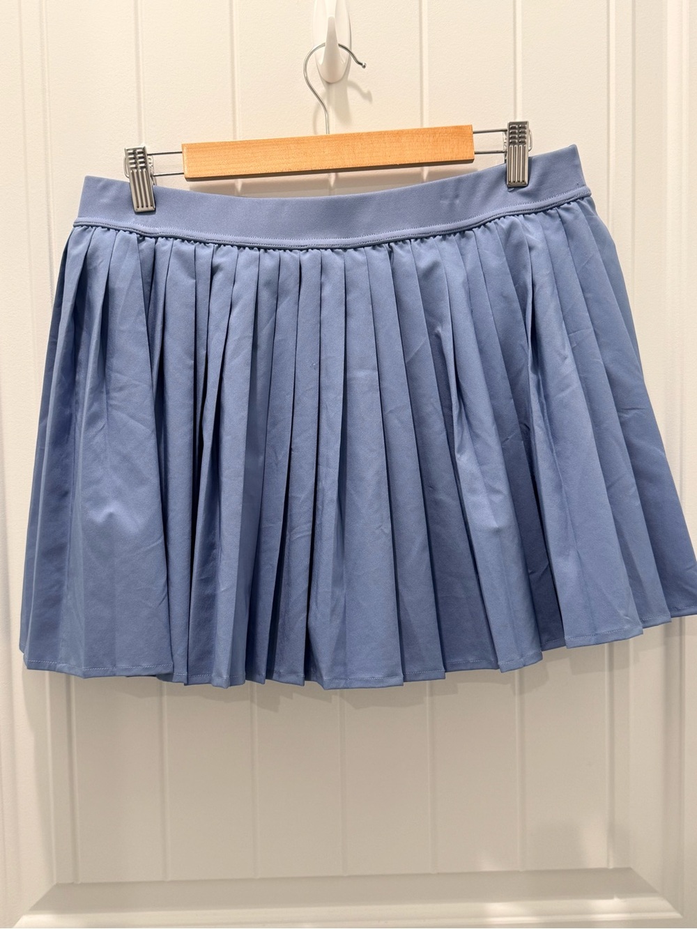 LEG3ND Soft Light Blue Pleated Skater Skirt